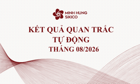 Kết quả quan trắc tự động tháng 08/2026