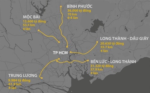 Phương án làm cao tốc TP HCM - Bình Phước