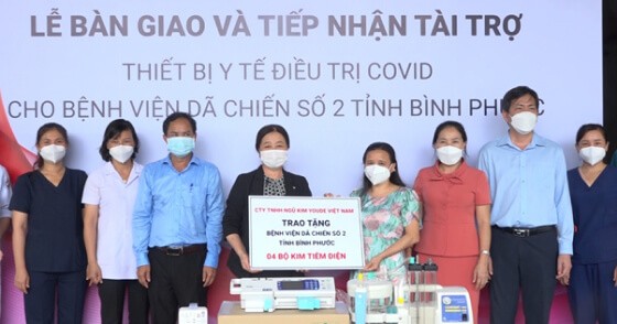 Tiếp nhận thiết bị y tế điều trị Covid 19 cho Bệnh viện dã chiến số 2