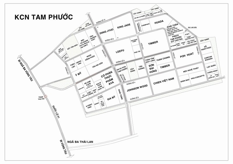 0 18 bản đồ quy hoạch khu công nghiệp Tam Phước
