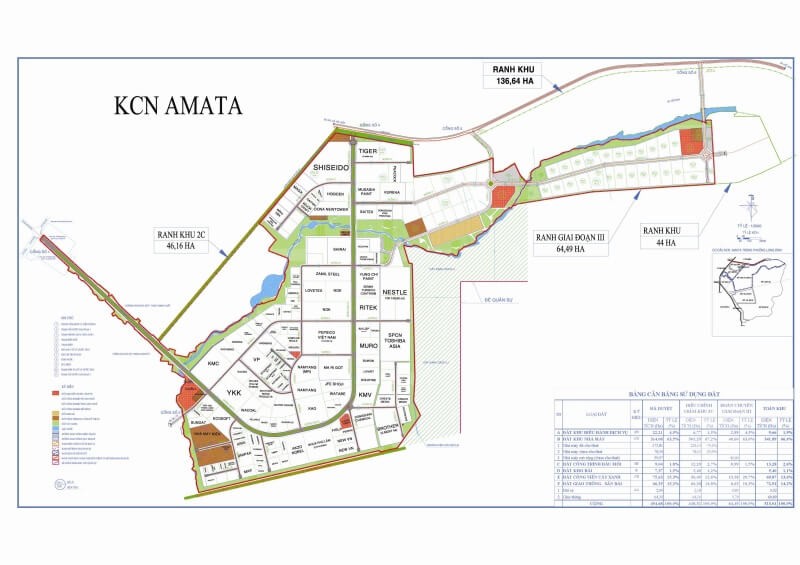 0 27 bản đồ quy hoạch khu công nghiệp Amata