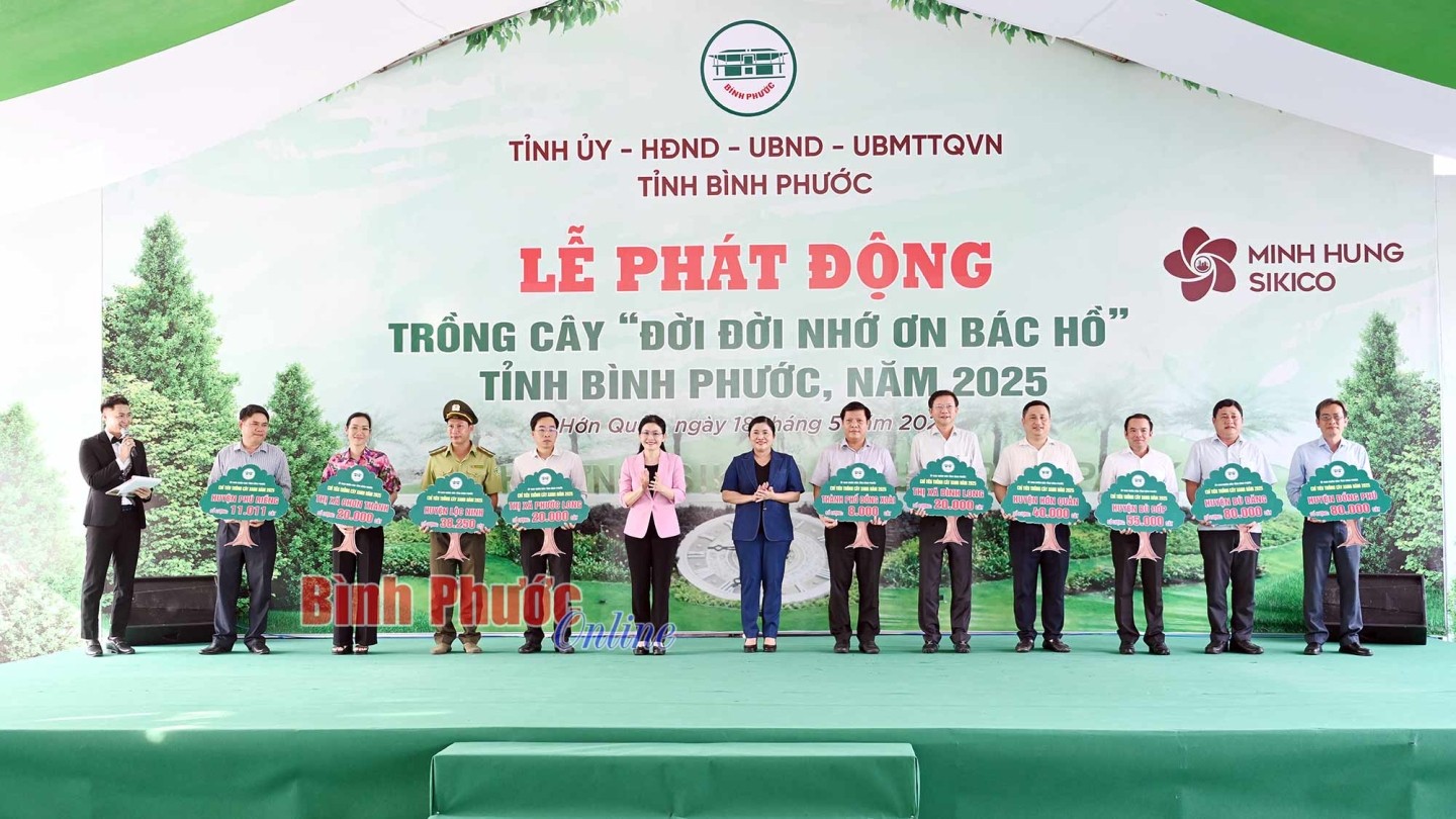 Bình Phước: Phát động trồng cây “Đời đời nhớ ơn Bác Hồ”